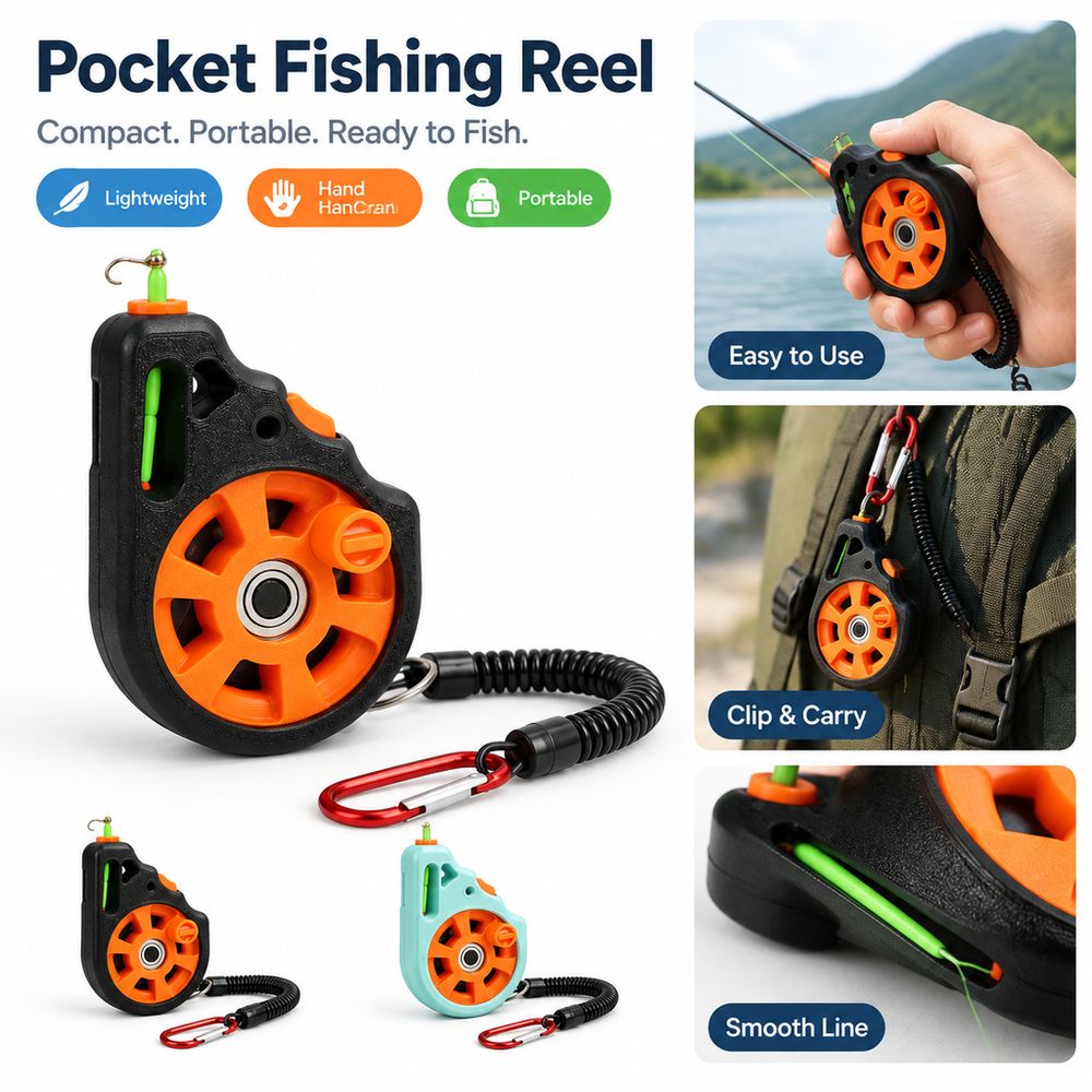 Fly Reel - Hand Line Reel Pocket Fishing Reel